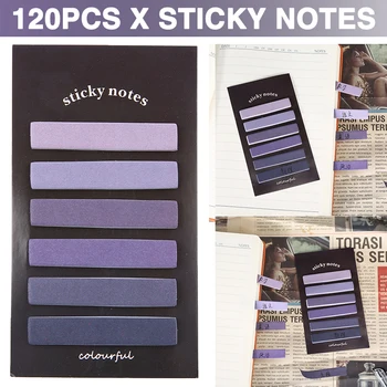 120pcs Morandi Spalva Pastaba Lipdukai Lipni Klasifikuoti Sticky Notes Žymekliai Popieriaus Žymą Professional Memo Lipdukai