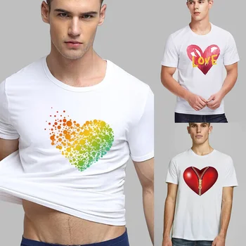 2022 Naujas Mados Trumpomis Rankovėmis T-Shirt Meilės Vasaros Spausdinti Laisvi Marškinėliai Vyrams Apvalios Kaklo Atsitiktinis, Patogus Megztinis Priemiestinių Viršūnės
