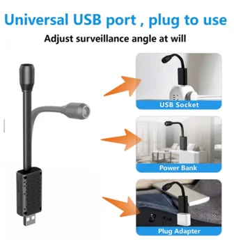 2023 naujas USB WIFI Kamera, Mini Kameros 1080P Su Naktinio Matymo Judesio Aptikimo Wifi Kamera Kompiuterio USB PK SQ11 A9 neslėpė den fotoaparatas
