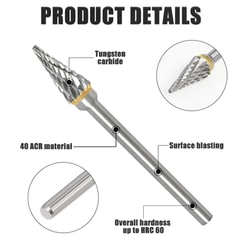 3*6 Metalines Piešimo Volframo Karbido Frezavimo Cutter Rotacinis Įrankis Burr CNC Graviravimas, Šlifavimo Įrankiai, metalo apdirbimo, Frezavimo Poliravimas