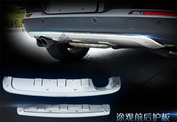 Automobilių stiliaus Priekinis Galinis bamperis padengti trimstainless plieno bamperis raštas neslidus lapas Volkswagen Tiguan 2010~2016
