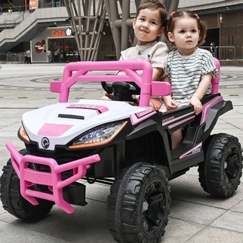 Elektros Važinėti Automobiliu Dvigubos Durys Vaikai 4WD Didelių Sunkvežimių Jojimo Žaidimas Transporto priemonės Vaikams Off-Road Lauko Žaislai Gimtadienio Dovana