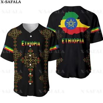 Etiopijoje, PIETŲ AFRIKOS herbas Meilės Šalies Vėliava, 3D Atspausdintas Beisbolo Džersis Marškinėliai vyriški Viršūnes Tee Negabaritinių Streetwear-6