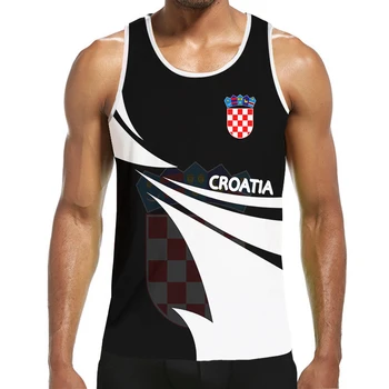Kroatija Marškinėliai Tautos Vėliava 3D Spausdinimo Drabužius T-marškiniai, trumparankoviai Vest Bako Viršuje Šortai Kostiumas Futbolo Dropship Negabaritinius