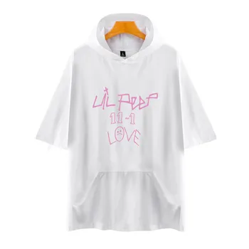 Lil Peep Marškinėliai Reperis Hip-Hop Lil Peep Moterų Gobtuvu Marškinėliai Harajuku 90s korėjos Derliaus Viršuje Grafinis Tee Viršūnes Moteris