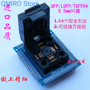 LQFP TQFP Qfp64 Apversti Shrapnel Bandymo Sėdynės 0,5 mm Tarpai STM32 Deginimas Sėdynės Programavimo Sėdynės
