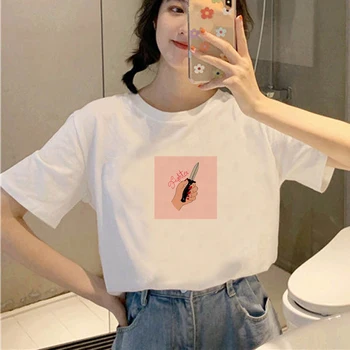 Moterų marškinėliai Moteriški Drabužiai Gražus Rankų Atspausdintas Trumpas Rankovės Geometrijos Mados Spausdinti Lady T-Top marškinėliai T Shirt Ladies