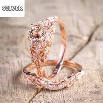 Nauja rožinė aukso spalvos mikro inkrustacijos cirkonis vestuvinis žiedas yra parduodami Europoje ir Amerikoje.