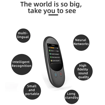 Smart Momentinių Balso Neprisijungęs Vertėjas Realaus Laiko Kelių Kalbų 1GB+4GB Vertimo Įrankį, Nešiojamų Vertėjas į užsienį