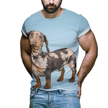 Vasaros 3D Spausdinimo Gyvūnų Takso Grafinis Tee šunelis T-shirt Vaikų trumpomis Rankovėmis Moteriška Viršų Madinga Atsitiktinis Vyrų Tshirts Camisetas