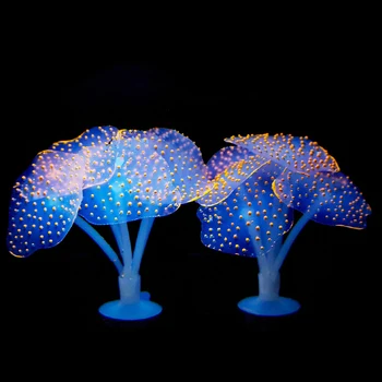 Žuvų Bakas Švyti Dirbtinis Jellyfishes Imituojamas Vandens Augalų Liuminescencinės Medūzos Akvariumo Apdaila