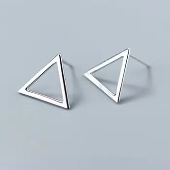 ❤ Korėjos Versija Trikampio Formos Auskarai Elegantiškas Saldus Tuščiaviduriai Auskarai Paprasta Išskirtinį Geometrinis Auskarai Papuošalai Auskarai